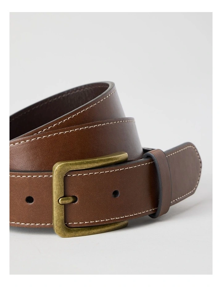 Casual Pin Buckle Stretch Belt Brown Belt Brown image 5