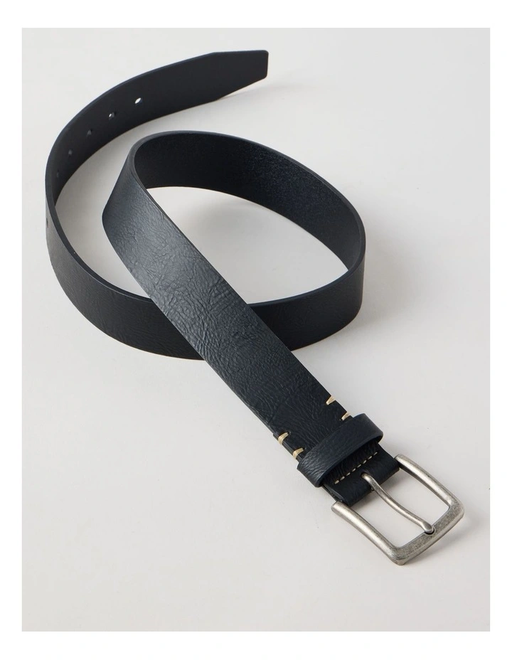 Casual Leather Jean Belt Black  Belt Black image 3
