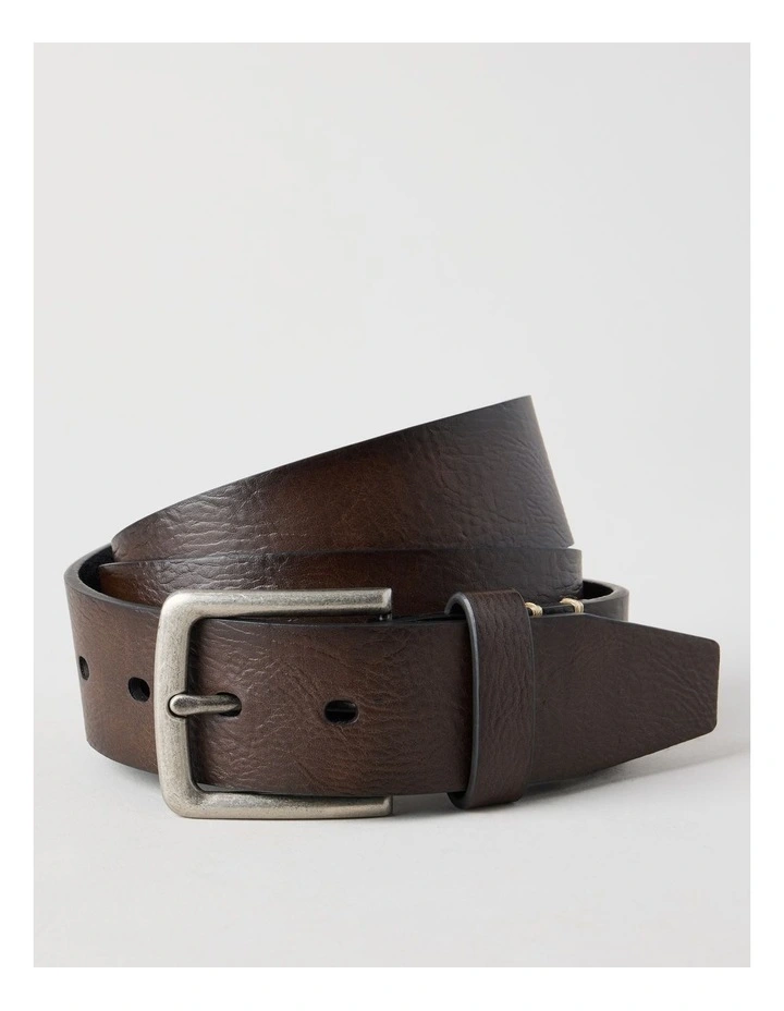 Casual Leather Jean Belt Brown Belt Brown image 1