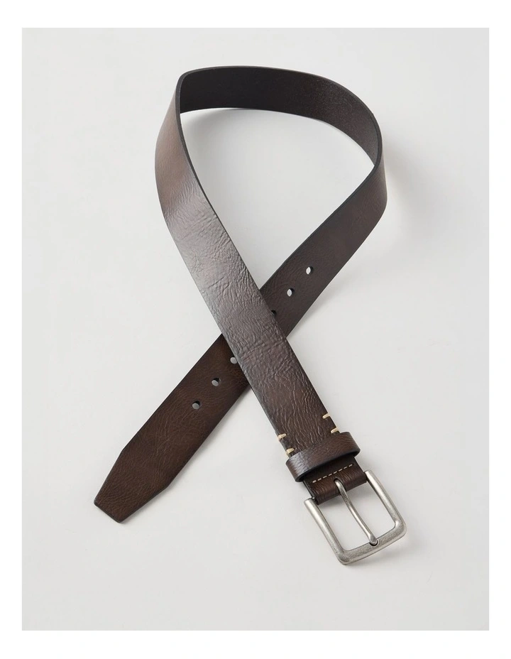 Casual Leather Jean Belt Brown Belt Brown image 3
