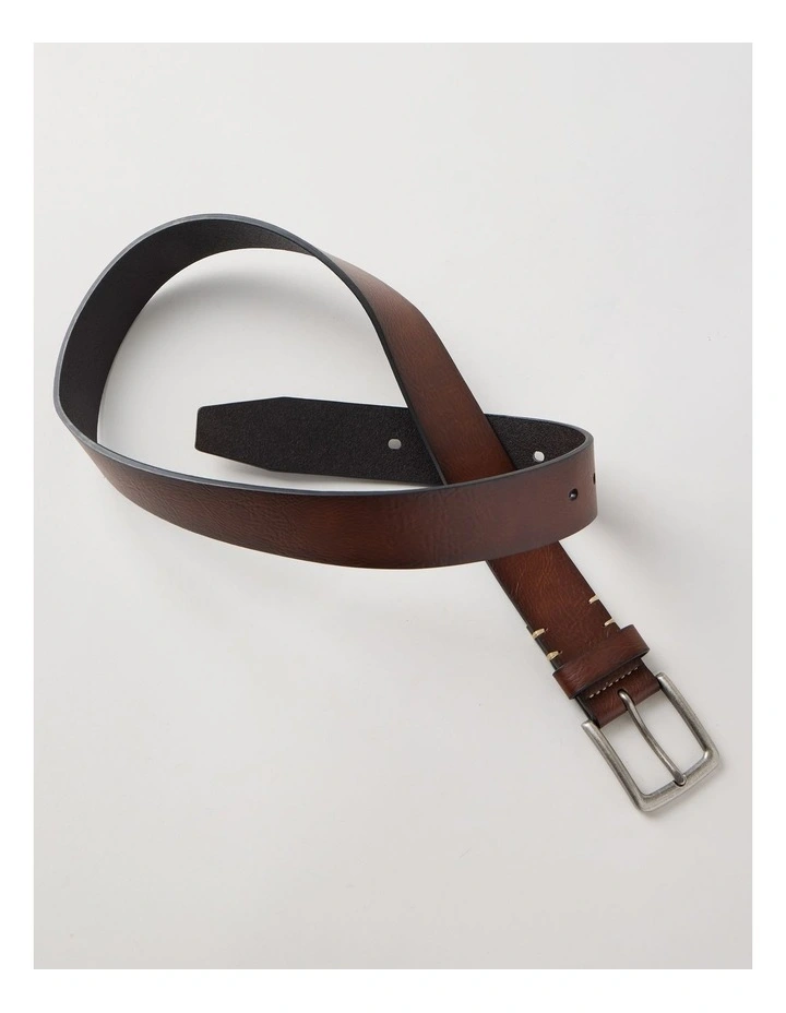 Casual Leather Jean Belt Tan Belt Tan image 3