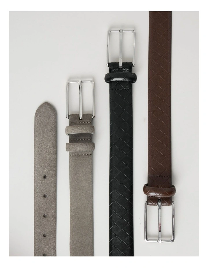 Suede Belt in Dark Grey image 3