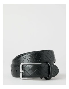 Centre Bar Belt in Black