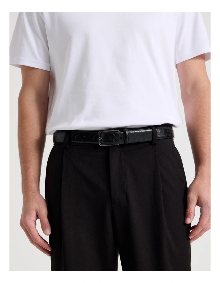 Centre Bar Belt in Black image 2