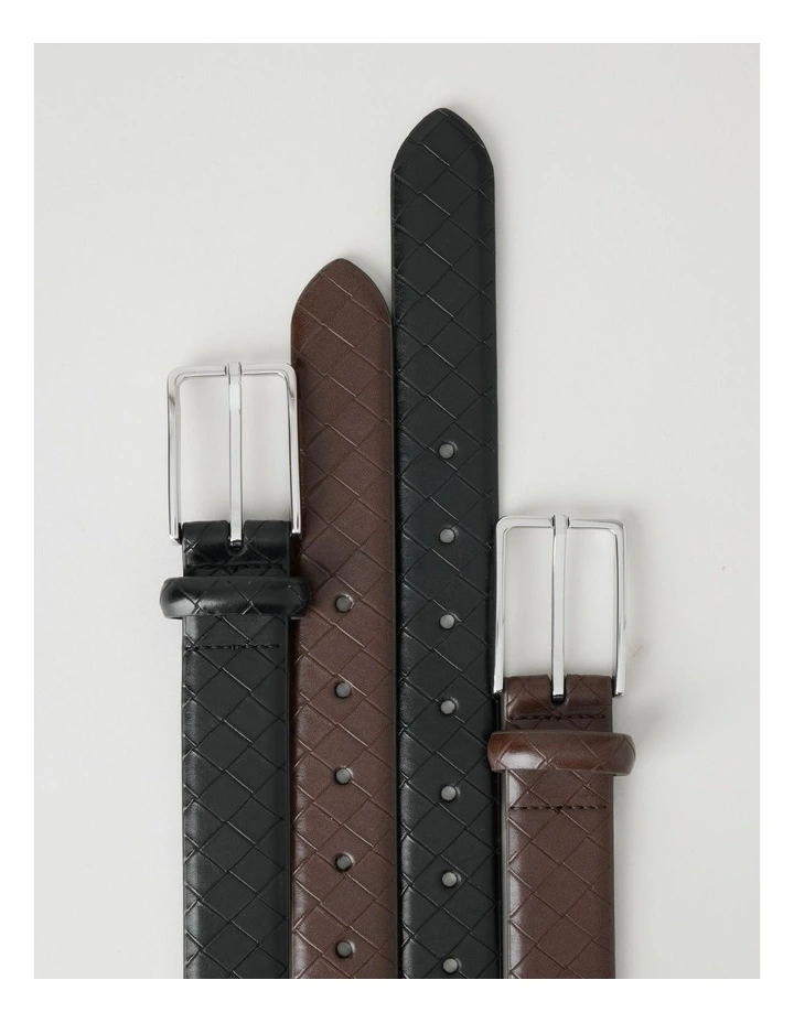 Centre Bar Belt in Black image 3