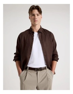 Centre Bar Belt in Brown