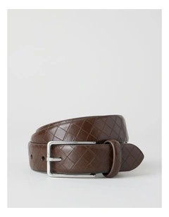 Centre Bar Belt in Brown