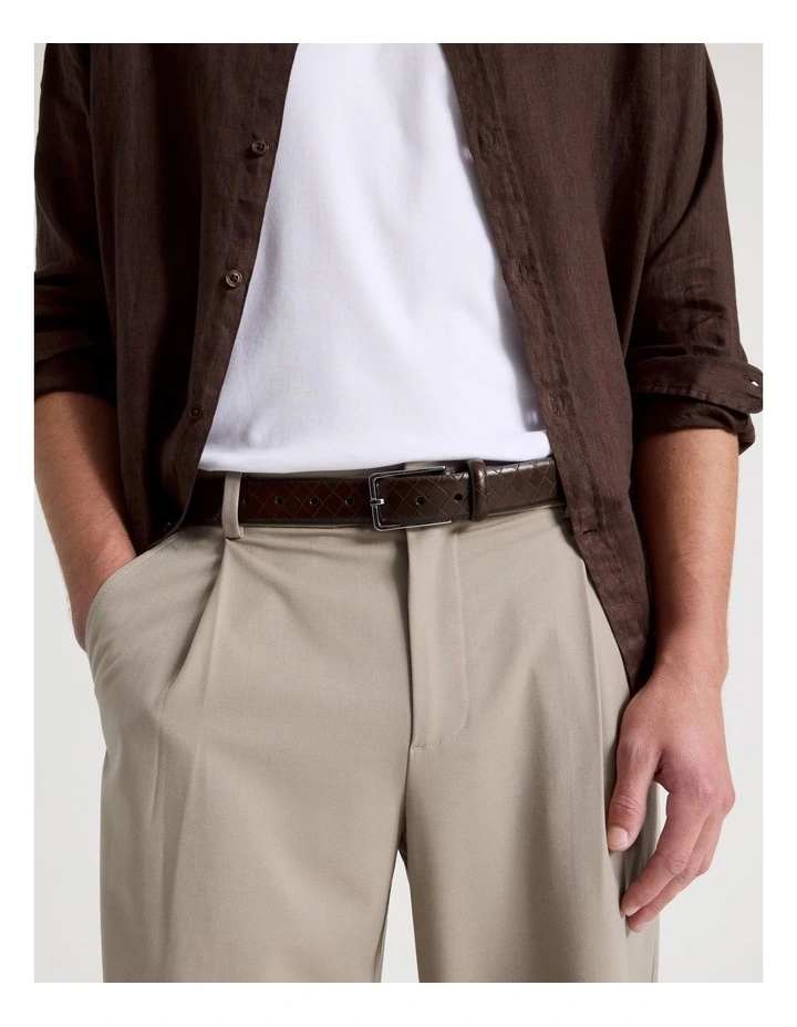 Centre Bar Belt in Brown image 2