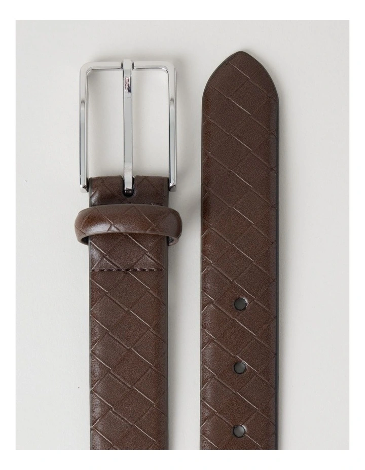 Centre Bar Belt in Brown image 3