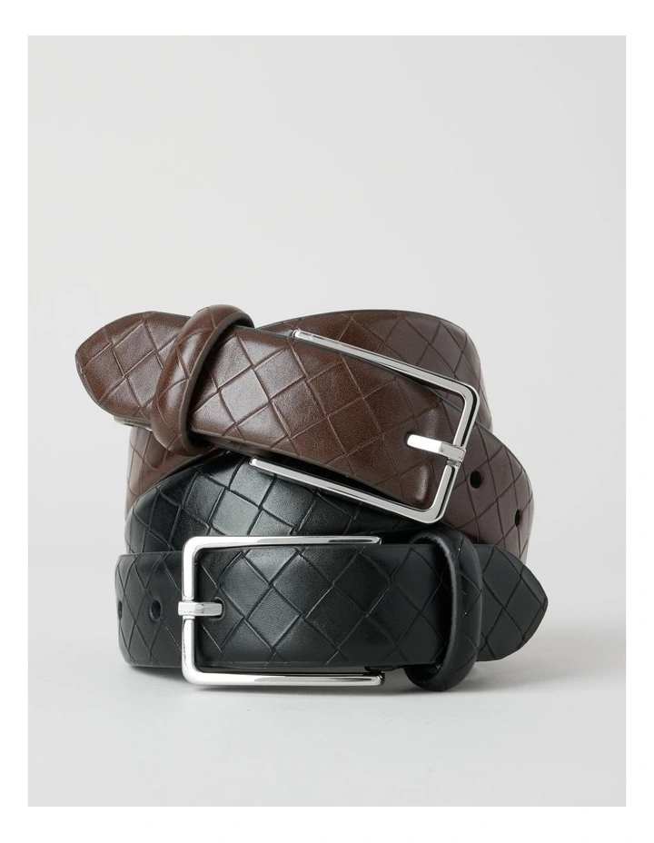 Centre Bar Belt in Brown image 3