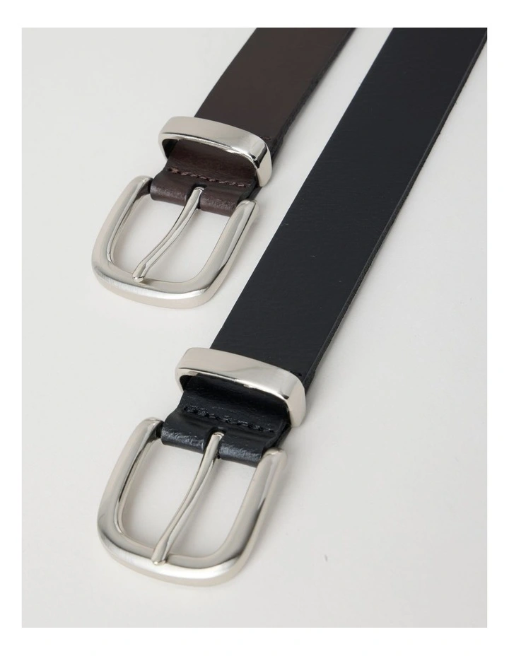 Casual Belt With Metal Loop in Black image 3