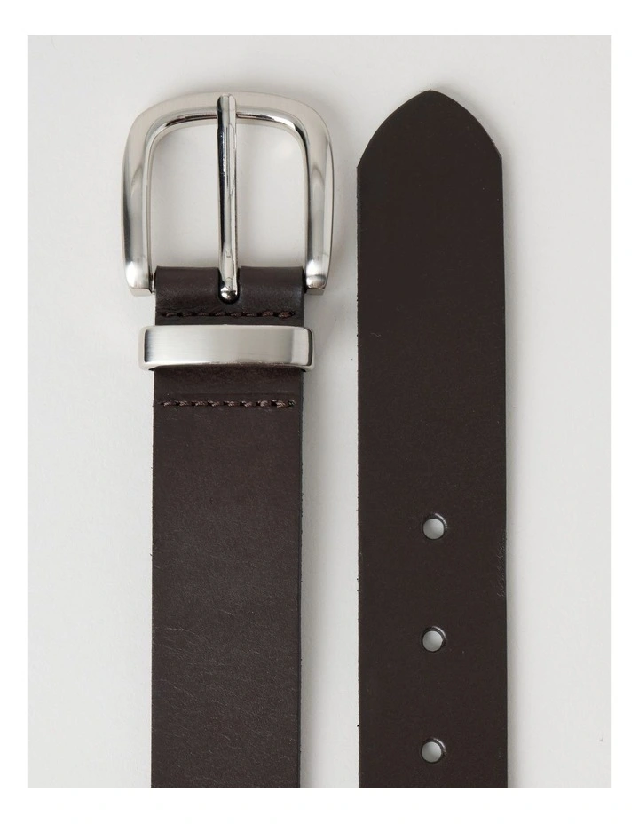 Casual Belt With Metal Loop in Chocolate image 2