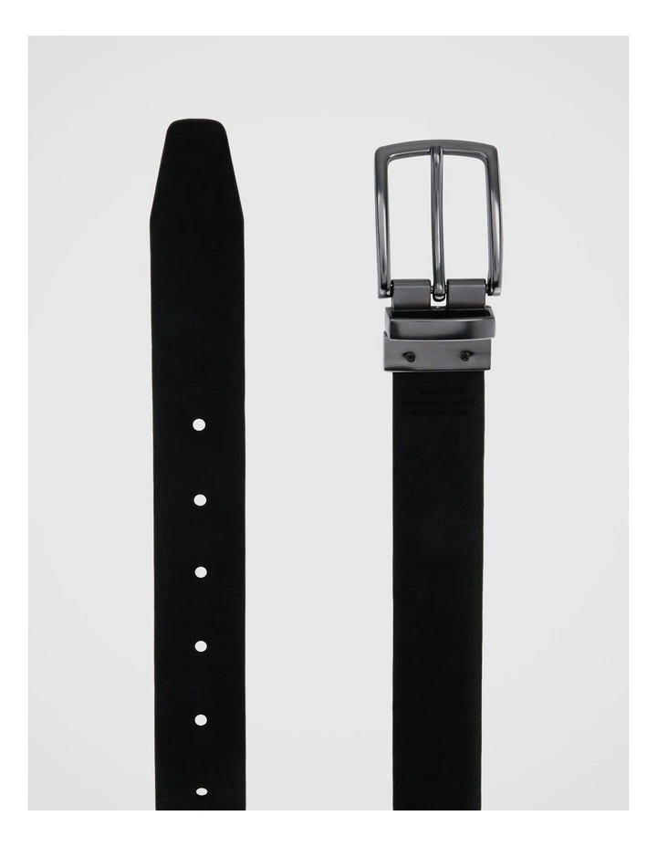 Textured Reversible Belt in Tan/Black image 5