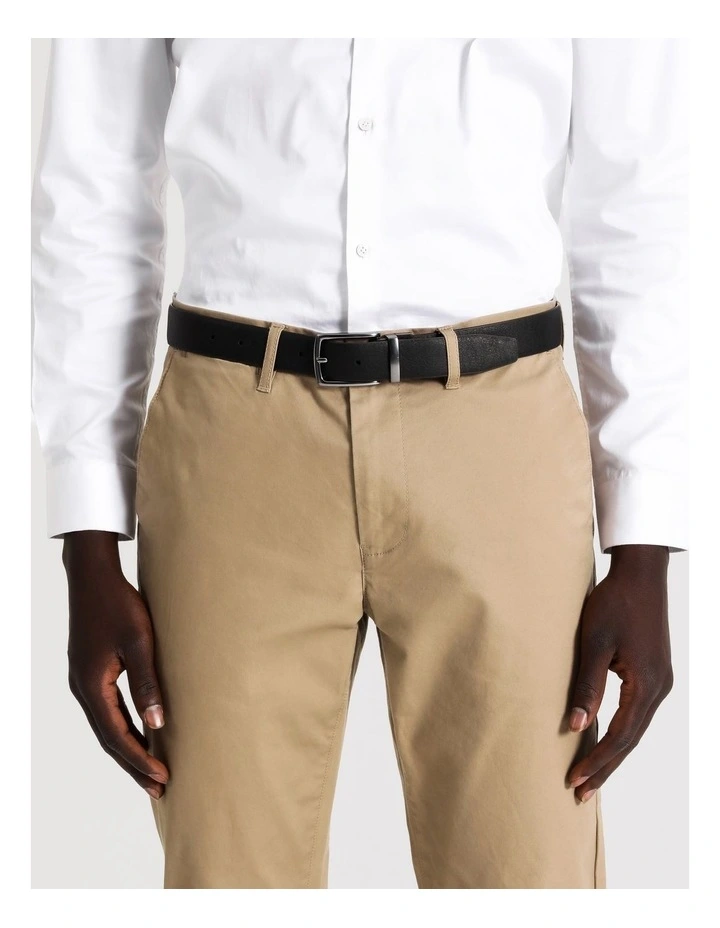 Textured Reversible Belt in Black/Brown image 2