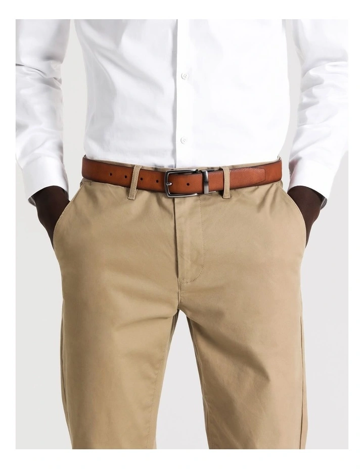 Textured Reversible Belt in Black/Brown image 4