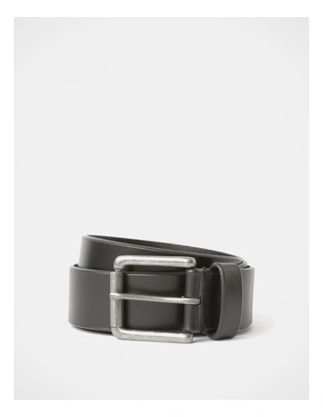 Casual Leather Belt in Black