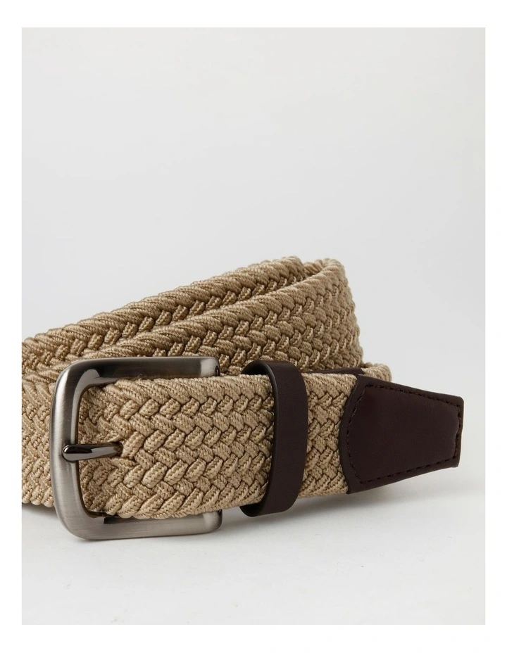 Blaq Beige Woven Belt image 3