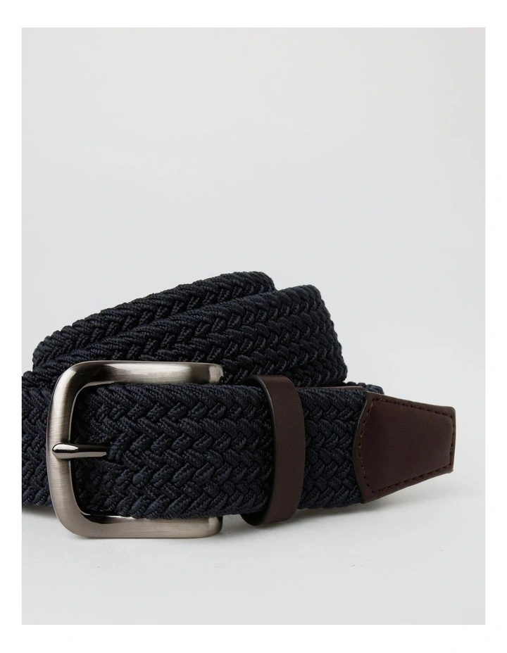 Woven Belt in Navy image 3