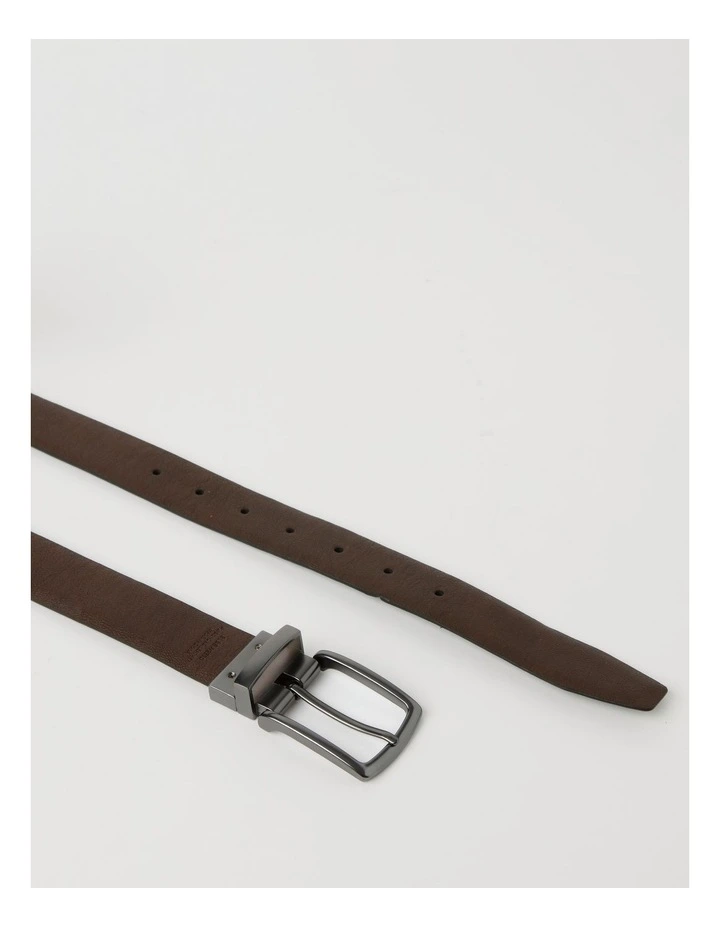 Pin Buckle Reversible Belt in Brown image 5