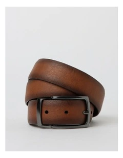 Pin Buckle Reversible Belt in Black