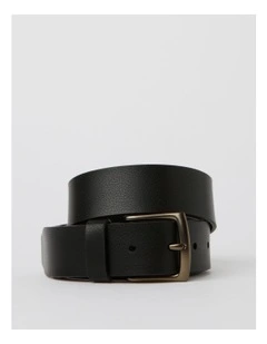 Casual Leather Belt in Black
