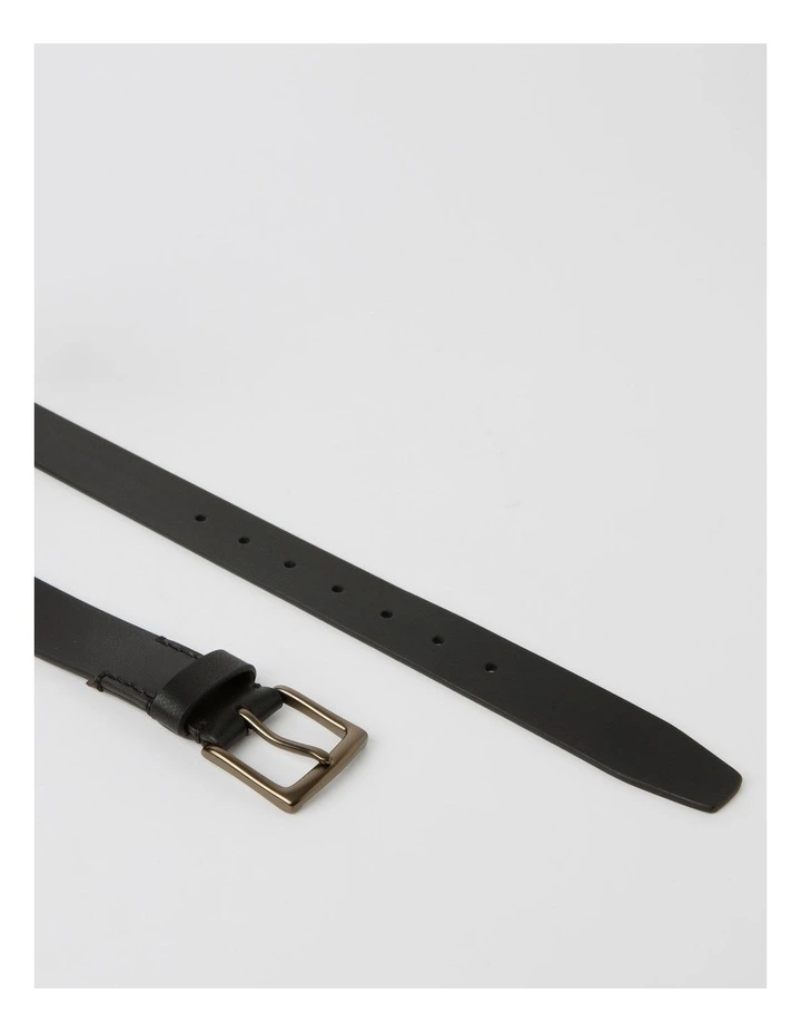 Casual Leather Belt in Black image 4