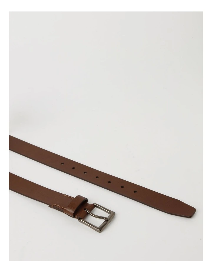 Casual Leather Belt in Tan image 5
