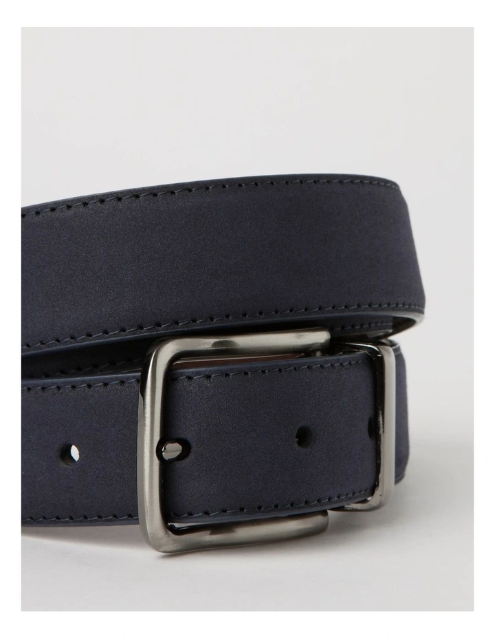Reversible Suede Belt in Navy image 3
