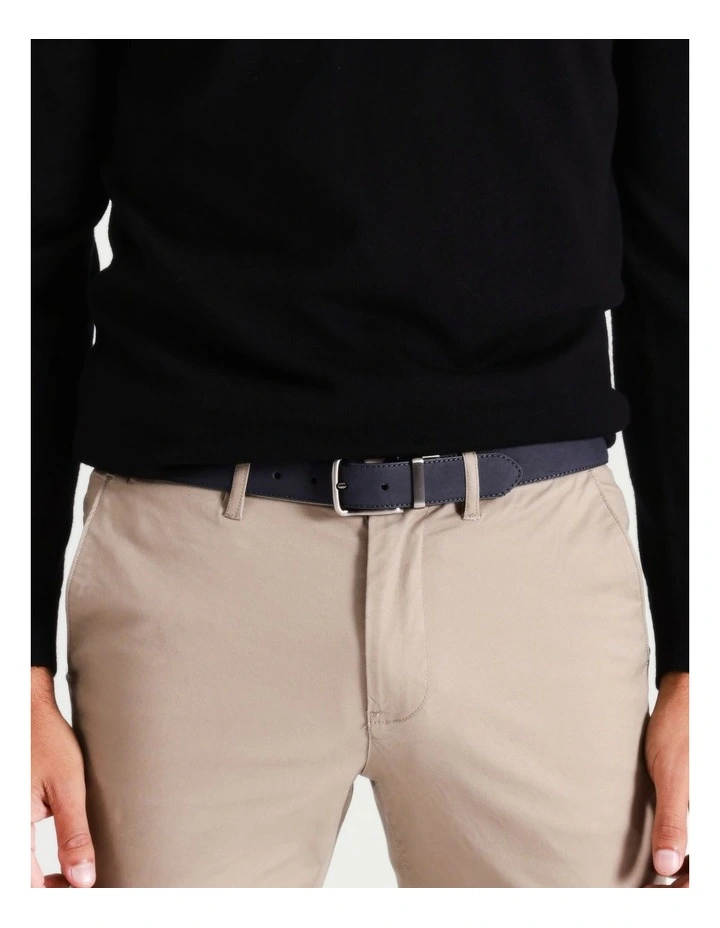 Reversible Suede Belt in Navy image 4