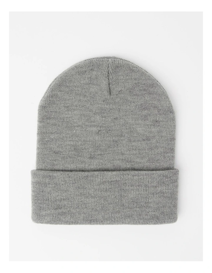 Essential Fine Knit Beanie in Grey image 1