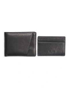 2-IN-1 Wallet & Credit Card Holder Black/Black