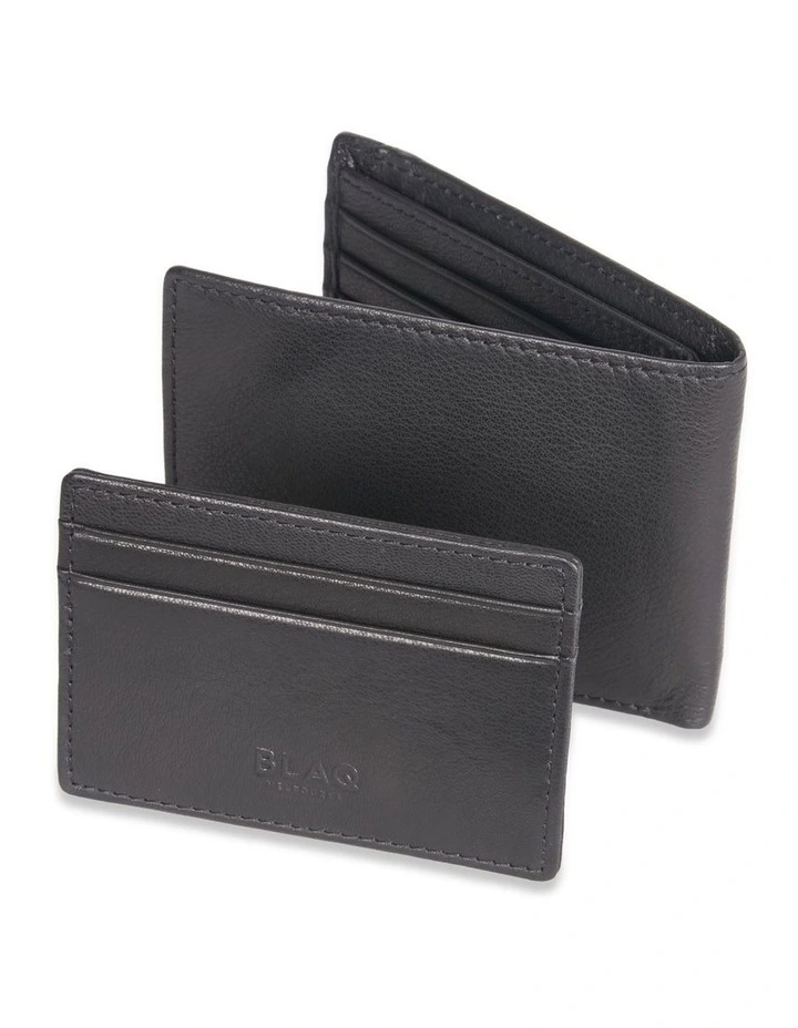 2-IN-1 Wallet & Credit Card Holder Black/Black image 3