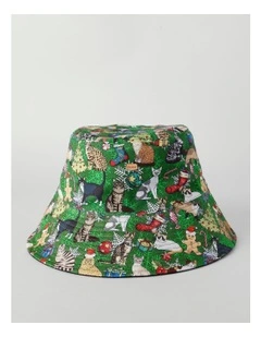 Reversible Xmas Bucket Hat in Green