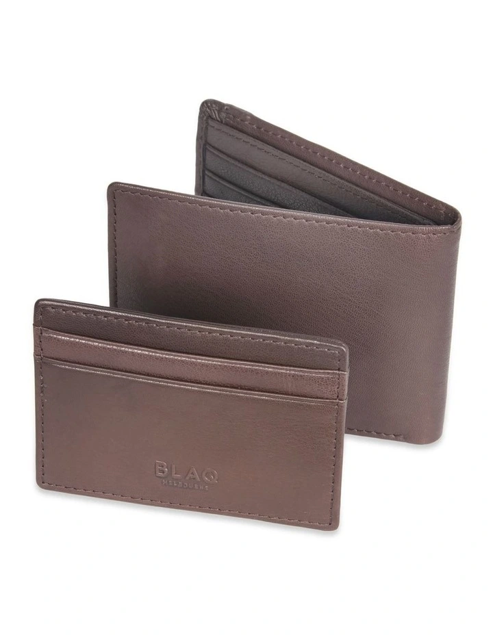 2-IN-1 Wallet & Credit Card Holder Brown/Brown image 3