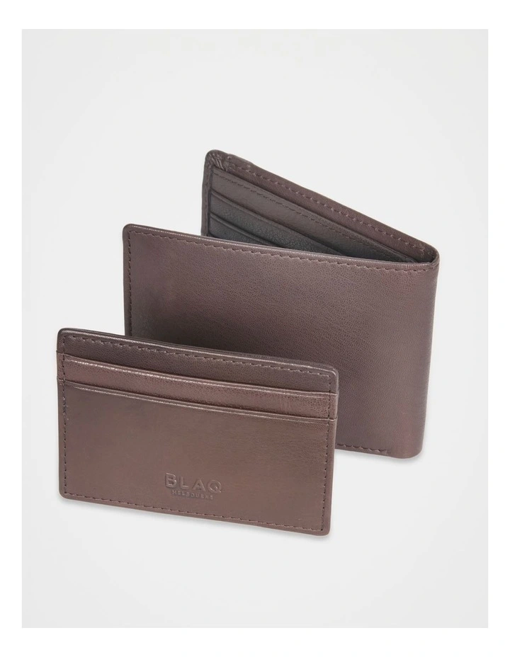 2-IN-1 Wallet & Credit Card Holder Brown/Brown image 4