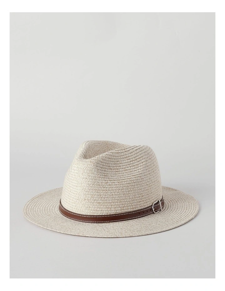 Crushie Panama Hat in Beige Marle image 1