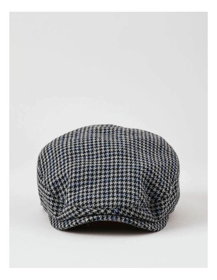Driving Cap in Navy/Charcoal Check image 1