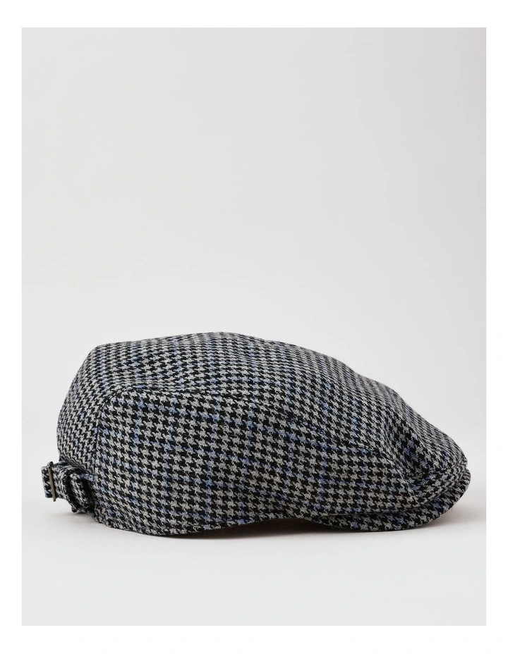 Driving Cap in Navy/Charcoal Check image 3