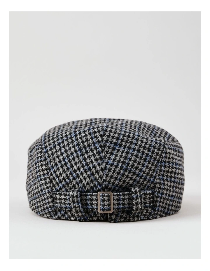 Driving Cap in Navy/Charcoal Check image 5