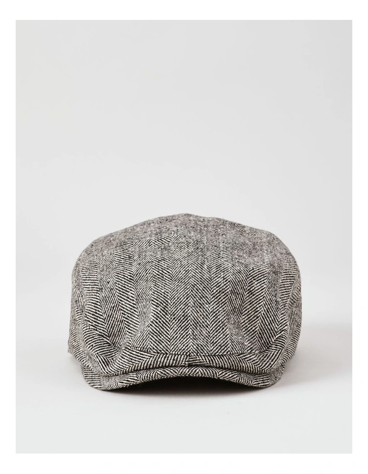 Driving Cap in Small Black Chevron image 1