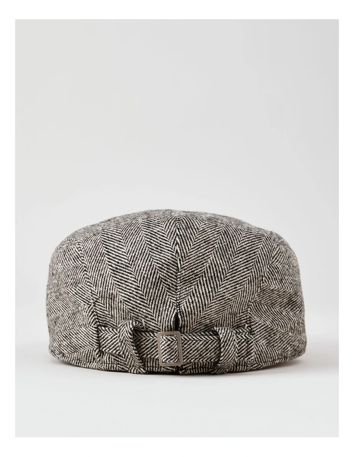 Driving Cap in Small Black Chevron image 6