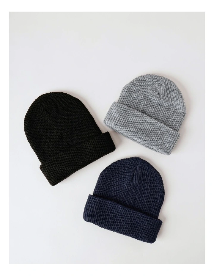 Essential Knit Beanie Grey image 4