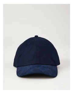Microsuede Brim Cap Navy
