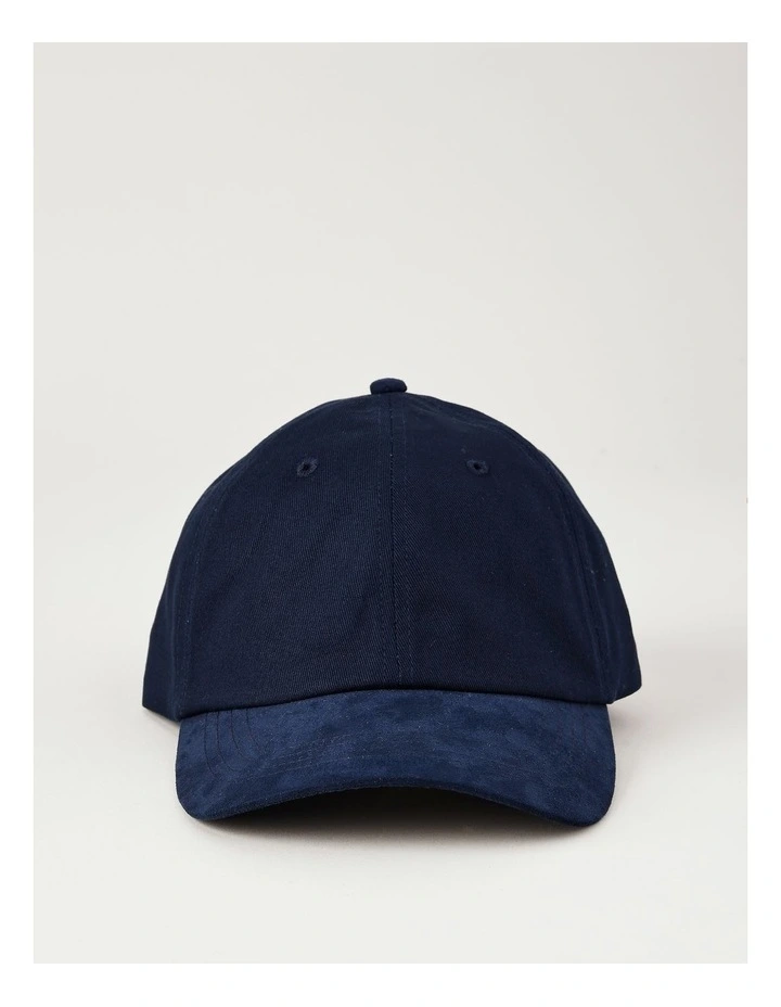 Microsuede Brim Cap Navy image 1