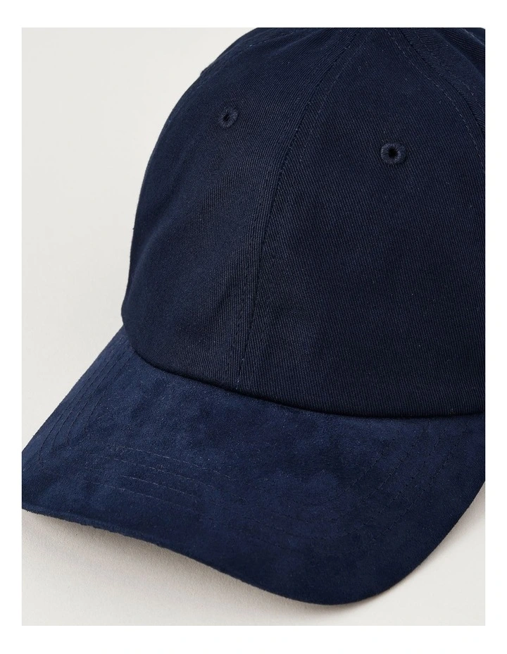 Microsuede Brim Cap Navy image 5