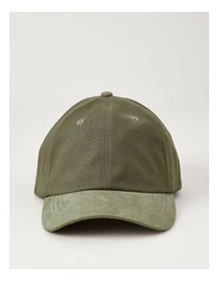 Microsuede Brim Cap Olive