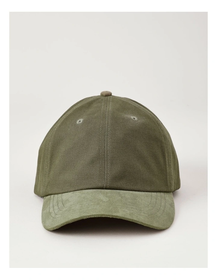 Microsuede Brim Cap Olive image 1