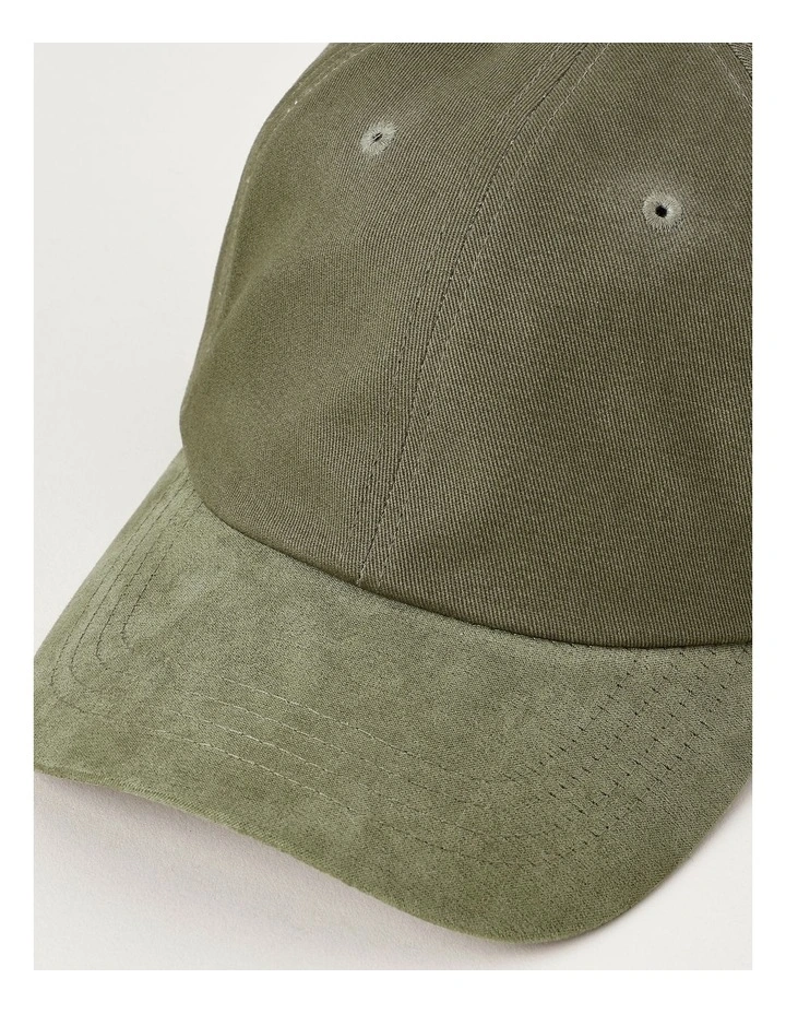 Microsuede Brim Cap Olive image 6