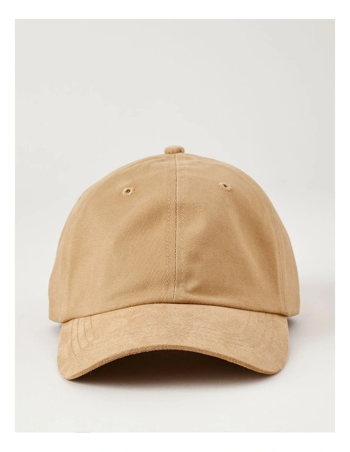 Microsuede Brim Cap Beige image 1