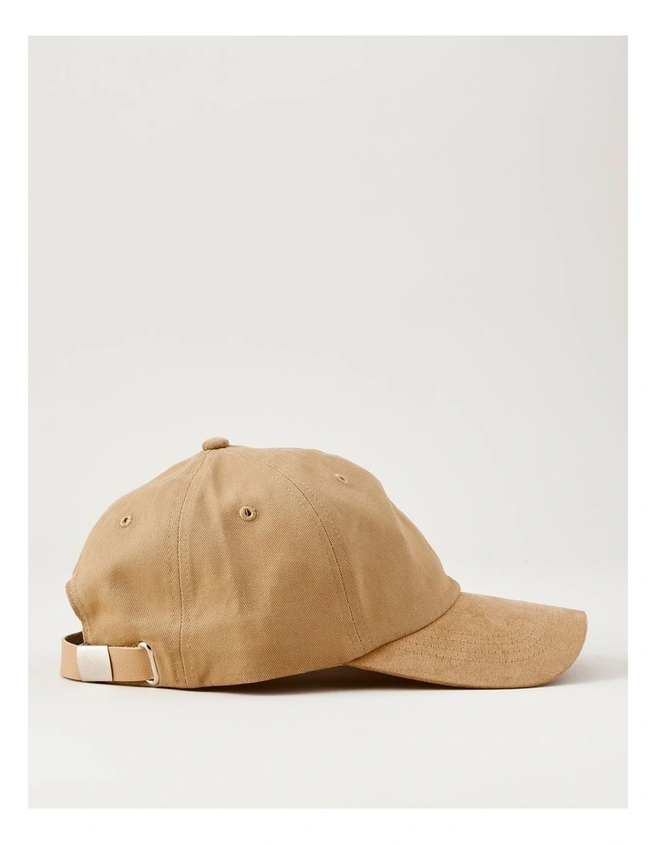 Microsuede Brim Cap Beige image 3